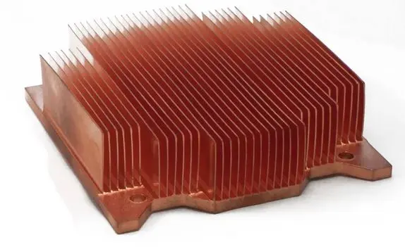 Custom CNC machined aluminum heatsink for aerospace electronics