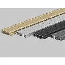 Decorative aluminum track profiles for LED lighting systems and modern furniture frame construction.webp