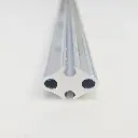 Factory Customized 6061/6063 Alloy T5/T6 Material Finishing Gold Anodic Oxidation Round Hole Aluminum Profiles