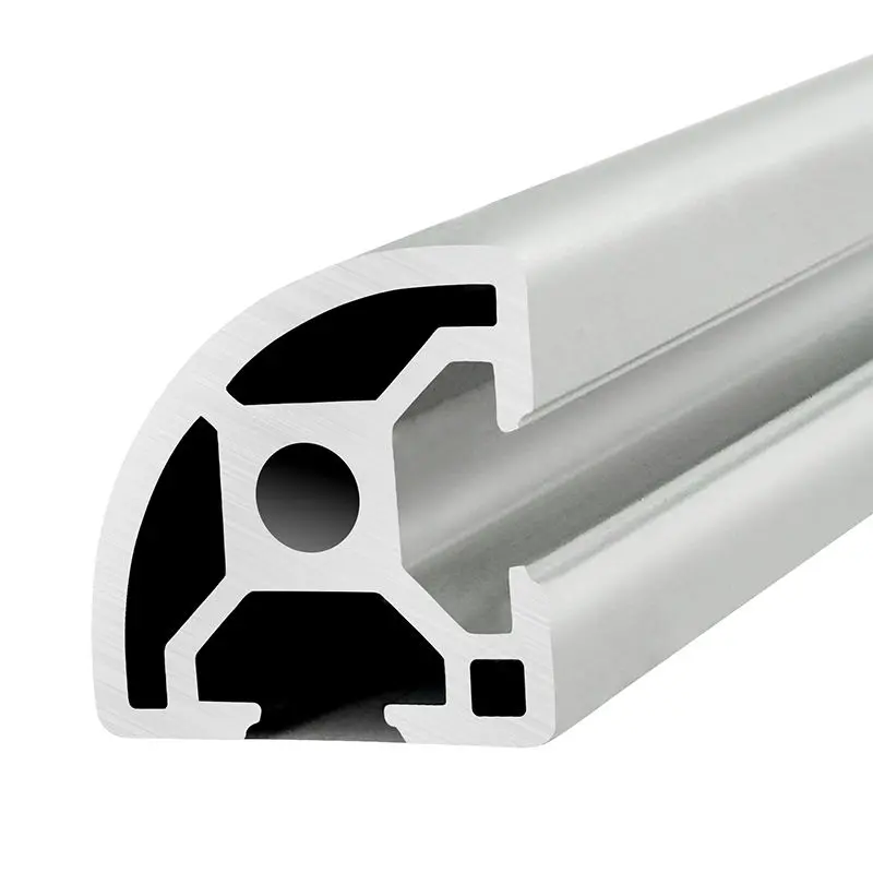 Silver and Black Industrial Extruded Aluminum Profiles - For Industrial Frame Components and Platforms