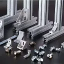 Aksesori & Penghubung Profil Aluminium Industri | Perangkat Keras Slot-T & Slot-V Presisi Tinggi