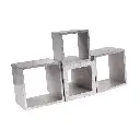 6061/6063 T5 Anodized Aluminum Alloy Extruded Square/Rectangular Tubes, Sand-Blasted Oxidized Silver, Bent Rounded Corners