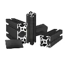 Custom 4040 4080 Black Anodized Aluminum Extrusion Cutting & Machining Services, Precision Industrial Aluminum Solutions
