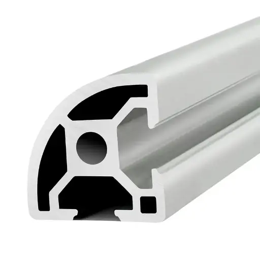 Silver and Black Industrial Extruded Aluminum Profiles - For Industrial Frame Components and Platforms