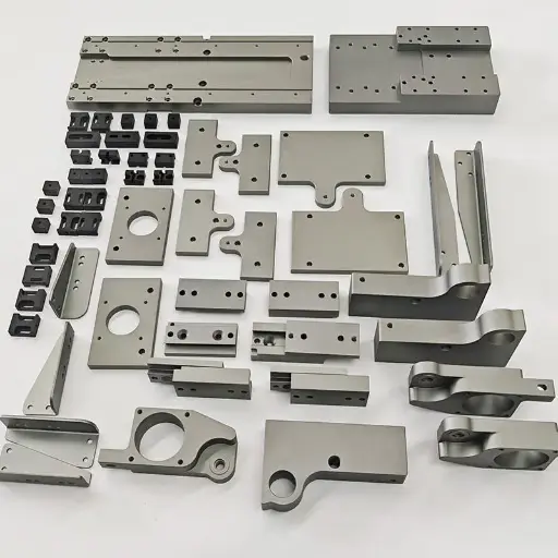 6061/6063 Black/Gray Anodized Aluminum Extrusions for Machinery & Equipment Parts, High Precision CNC Machined